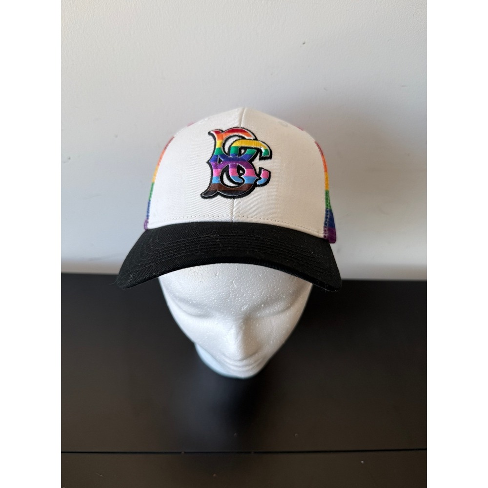 Brooklyn Cyclones  LGBTQ Gay Pride Rainbow Hat Snapback Cap BC White Black